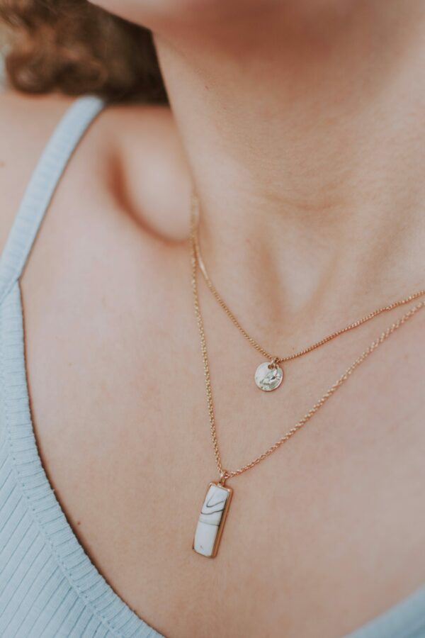 Collier effet marbre